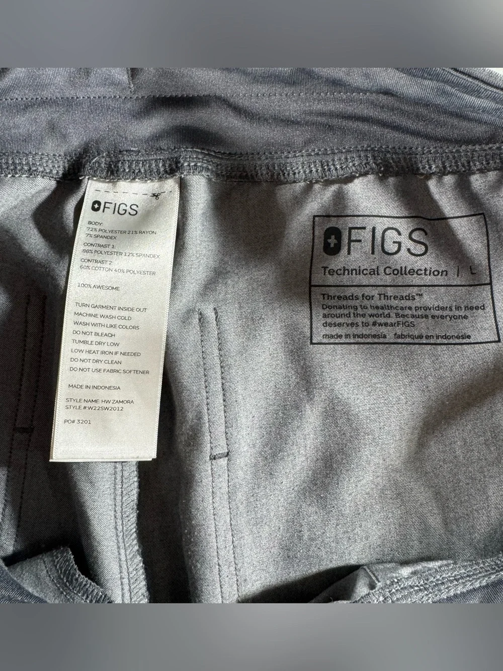 High Waisted Zamora scrub pants jogger medical nurse vet clinical stretch L